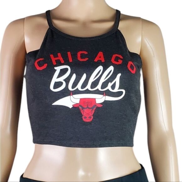 NBA Chicago Bulls Charcoal Gray & Red Tank Top - Picture 1 of 5